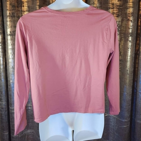 A new day Dusty Rose Long Sleeve Tee - Picture 3 of 4